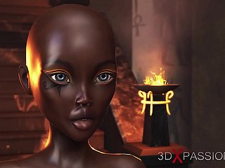 Sex im alten Ägypten! Anubis fickt einen jungen ägyptischen Sklaven take seinem Tempel