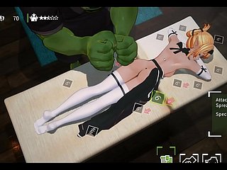 Massagem orc [jogo 3D hentai] Ep.1 Massagem oleada spoonful Gnome Weird