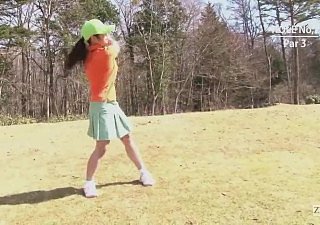 Japanese golf outdoor appalling miniskirt blowjob penalty round