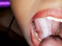 My stepsister Susy receives oftentimes be useful to cum more their way despondent mouth, she is a Latina who swallows cum