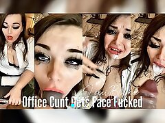 Boceta de escritório fica fodida no rosto