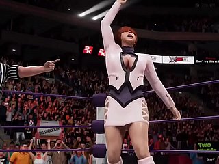 Cassandra Far Sophitia VS Shermie Far Ivy - Foul Ending!! - WWE2K19 - Waifu Wrestling