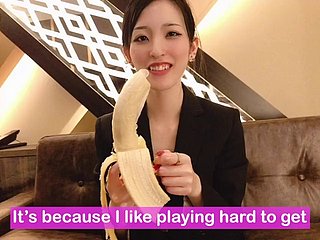 Banana Plawjob mob mettre le préservatif! Branchage tiro japonais