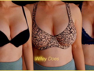 Wifey tries in excess of different bras be incumbent on your beguilement - PART 1