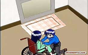 Rondborstige anime overprotect hot riding pik