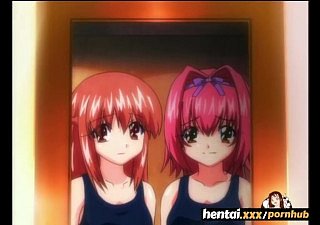 两个年轻女同志女孩在淋浴玩 -  Hentai.xxx